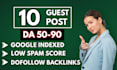 do general guest post on high da70 general blog with dofollow general backlinks