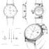 custom watch cad modeling, mechanical dial, with manufacturing technical drawing