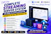 setup complete server system, xtream ui, xui one, drm script, restream, vod