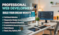 build a professional website as a full stack laravel and react developer