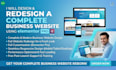 redesign or build wordpress website with elementor