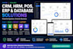 develop CRM management software hrm pos software erp database system development