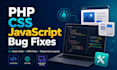 fix PHP website bugs CSS issues javascript errors and cms problems
