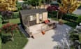 design 2d layout, 3d container homes, tiny house, studio apartment, frame house