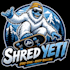 design a unique skating yeti mascot logo