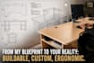 design an ergonomic desk product concept for work or gaming