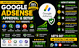 setup google adsense approval and website monetization