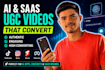 create ai app and saas ugc videos
