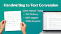 convert handwriting to text and fast typing service