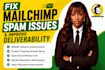 fix mailchimp emails going to spam and improve email deliverability