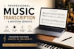 transcribe your music into professional sheet music