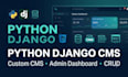 develop a custom cms website using python django