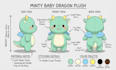 design custom plushie reference sheet stuffed animal tech pack ych concept