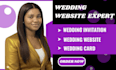 create a modern wedding website with rsvp and wedding invitation
