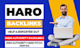 create high DR haro backlinks with expert pitches for SEO ranking
