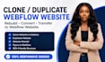 clone webflow duplicate webflow develop duplicate website to webflow website