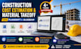 do construction cost estimation, material takeoff using planswift and bluebeam
