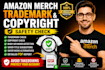 check amazon merch trademarks and copyright safety