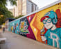 make modern graffiti wall art and creative illustration