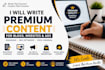 create high quality SEO optimized content