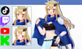 design and rig live2d vtuber model 2d vtuber model vtuber commission 2d anime