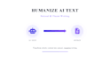 humanize ai generated text into natural writing