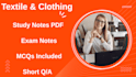 textile and clothing study notes PDF for students