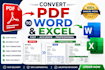 convert PDF to editable word document manually