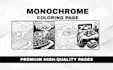design unique monochrome coloring pages