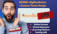 setup, modern moodle lms, scorm course with custom theme and bigbluebutton