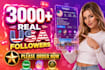 provide 3000 real targeted USA instagram followers
