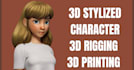 3d character modeling stylize rigging animation game lowpoly