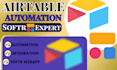 build airtable database, airtable automation,  softr webapp expert, n8n ai agent
