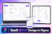 do saas ui ux design, dashboard and admin panel in figma