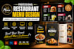 design restaurant menu, flyer  menu board