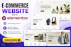 ecommerce website with elementor, wordpress store, online store with elementor
