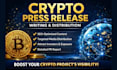create press release writing, submit crypto press release crypto PR distribution