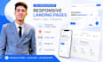 build a responsive landing page in angular or HTML CSS