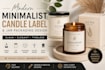 create modern minimalist candle label and jar packaging