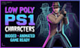 do low poly 3d character 3d game character rigging animation  ps1 ps2 n64 style