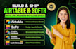 build airtable database, softr webapp, client portal airtable softr consultant