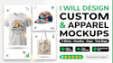 design merch and apparel mockups