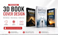 create 3d book mockup, ebook mockup, book cover mockup and 3d ecover bundle
