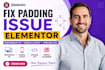 fix padding issue elementor, responsive fix, mobile layout, spacing css
