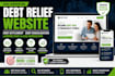 design high converting debt relief website and debt settlement funnel