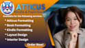 book formatting, aticus formatting and book layout