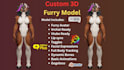 create custom vrchat avatar, furry, anime, full body tracking avatar