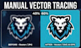 do manual vector tracing, vector logo, raster to vector, convert image to vector