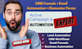setup activecampaign automation with CRM funnels and elementor forms