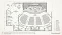 design modern church 2d floor plan with seating lighting  stage layout